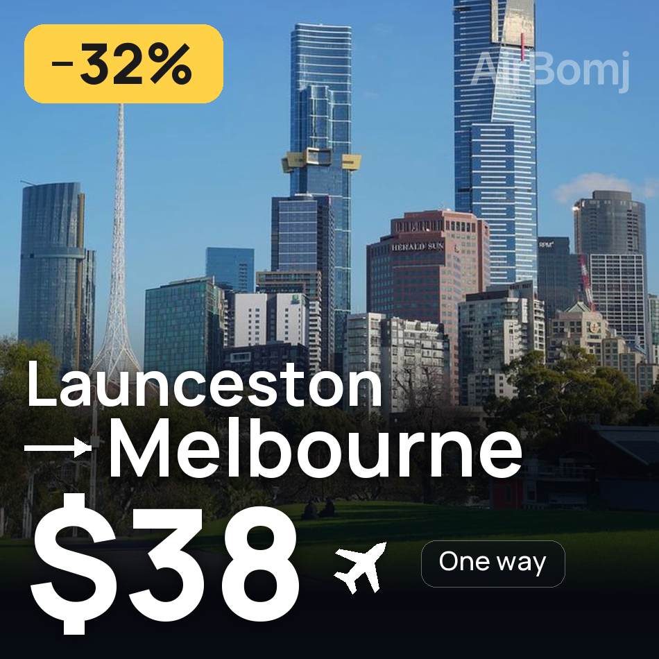 Biglietto aereo: Launceston — Melbourne, $38