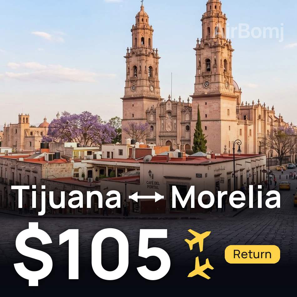 Bilet de avion: Tijuana — Morelia, $105