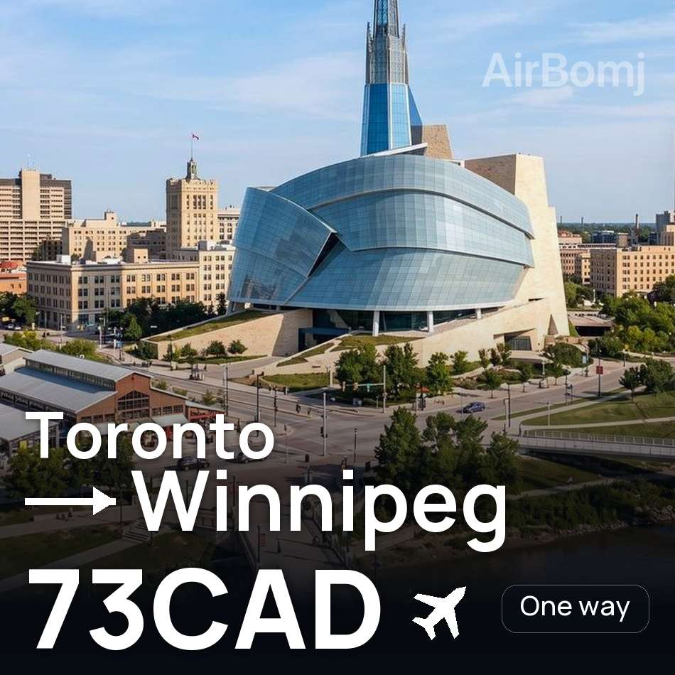Biglietto aereo: Toronto — Winnipeg, 73CAD