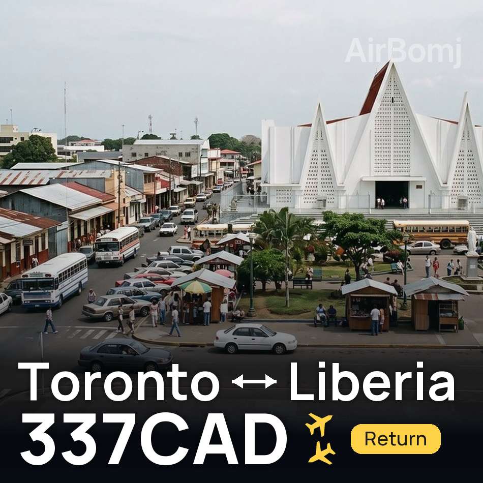 Billete de avión: Toronto — Liberia, 337CAD
