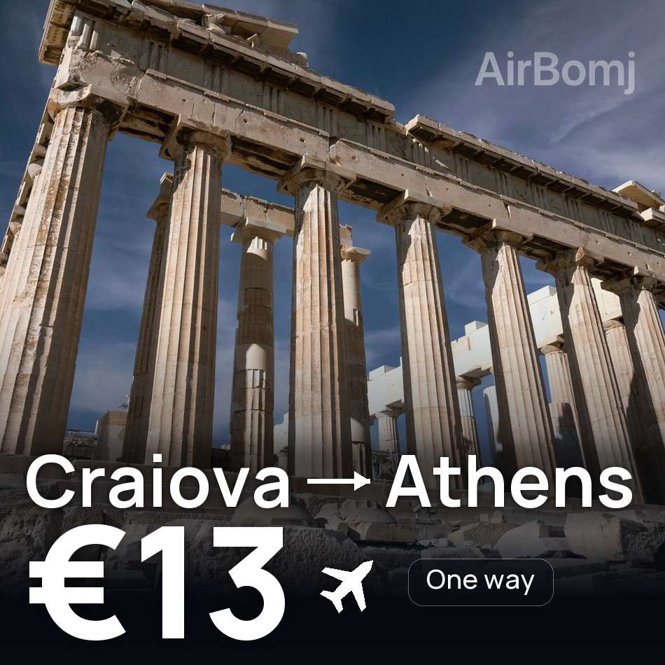 Flight ticket: Craiova to Athens, €13