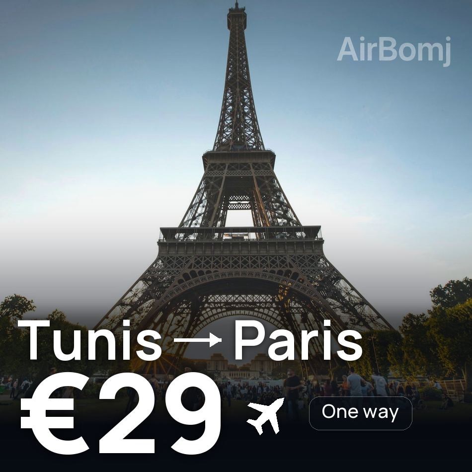 Flugticket: Tunis — Paris, €29