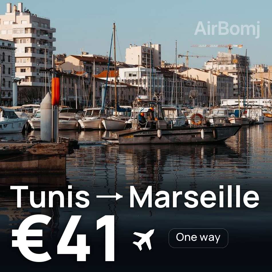 Flugticket: Tunis — Marseille, €41