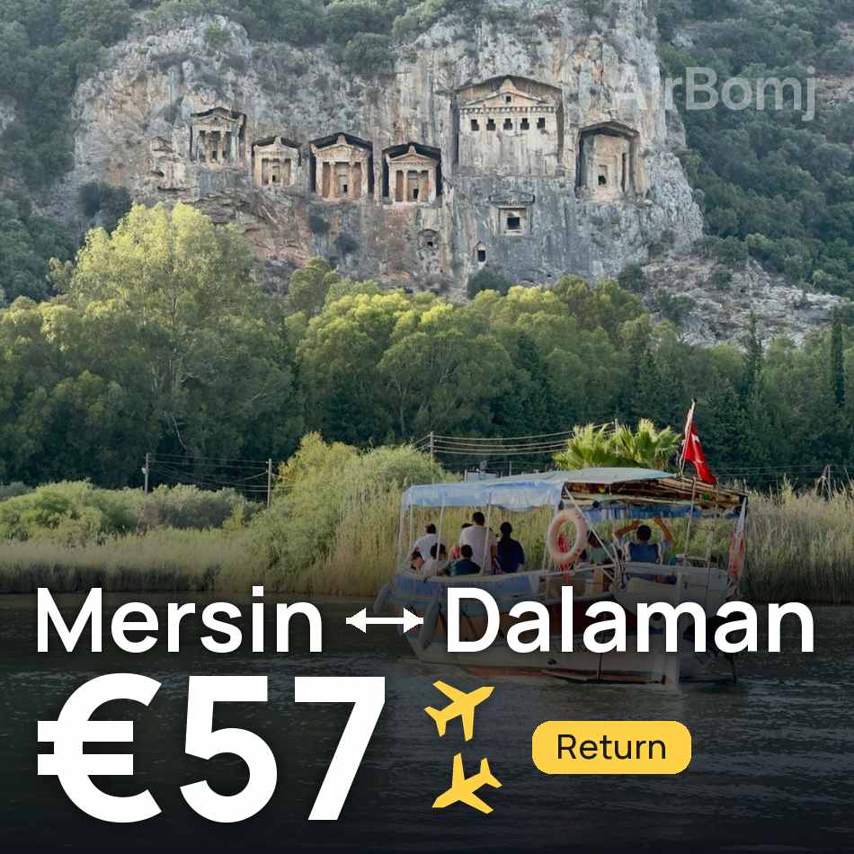 Flight ticket: Mersin to Dalaman, €57