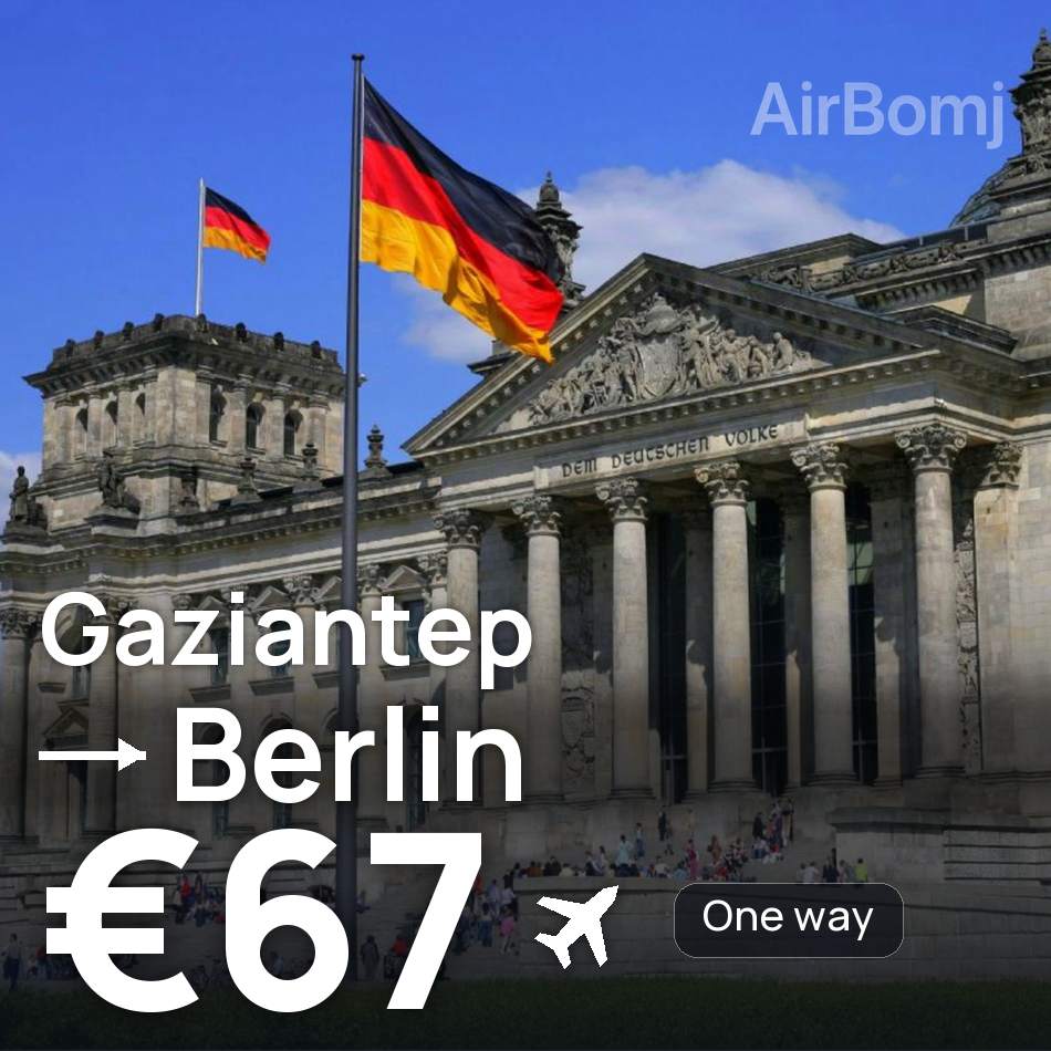Tiket pesawat: Gaziantep — Berlin, €67