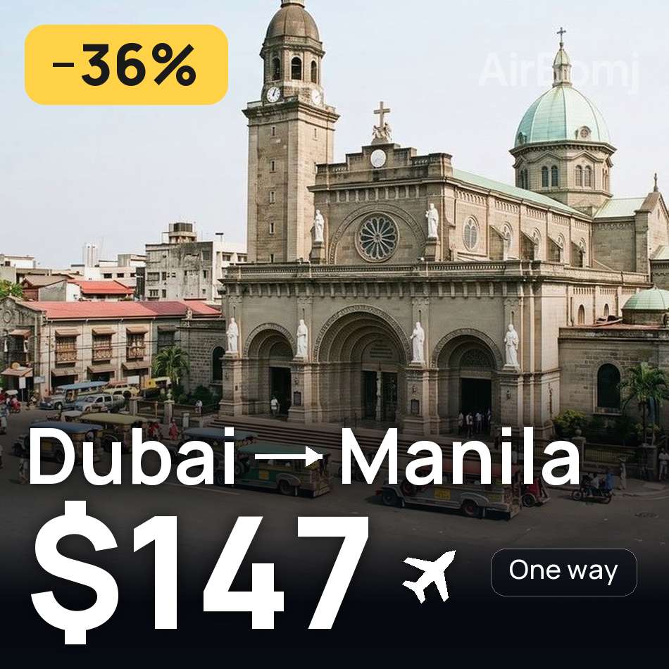 تذكرة طيران: دبي — مانيلا، $147