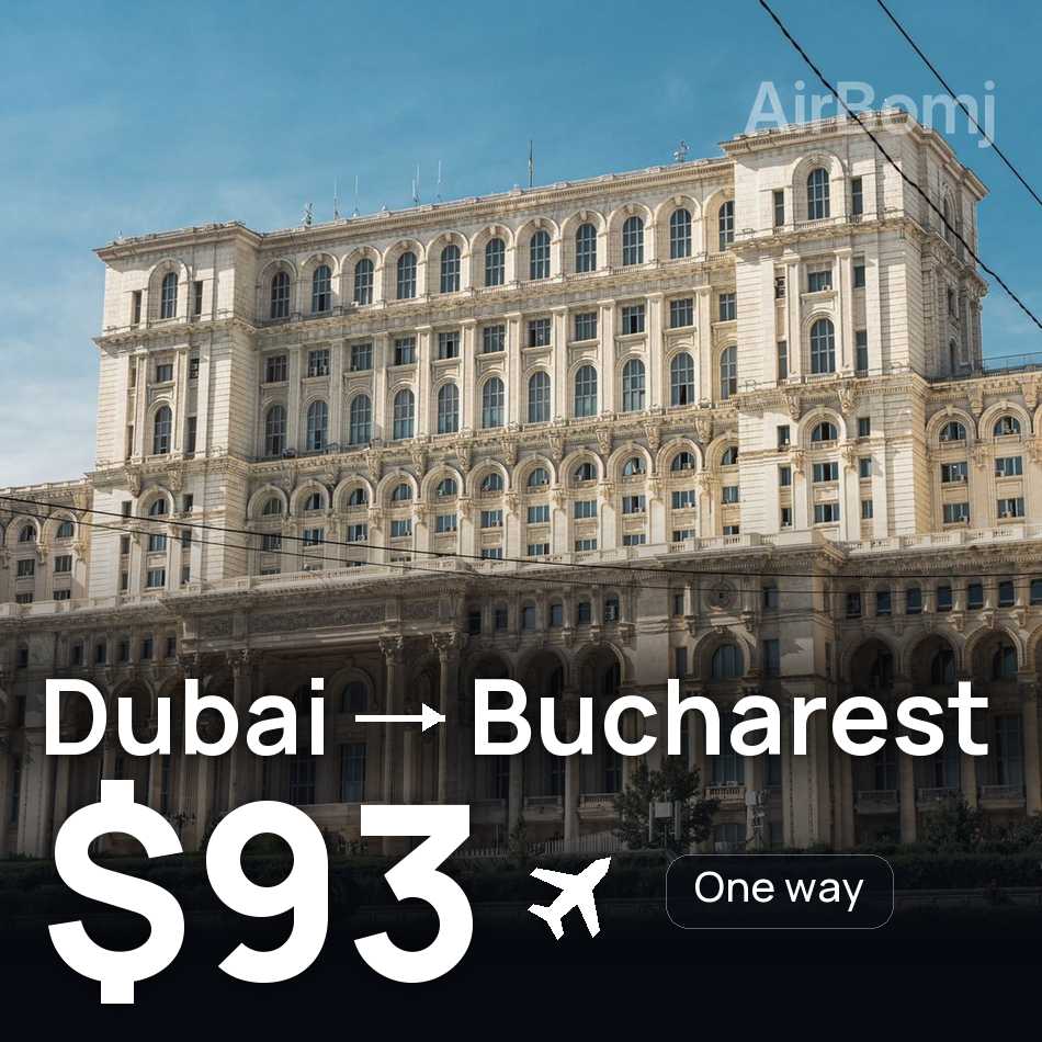 تذكرة طيران: دبي — بوخارست، $93