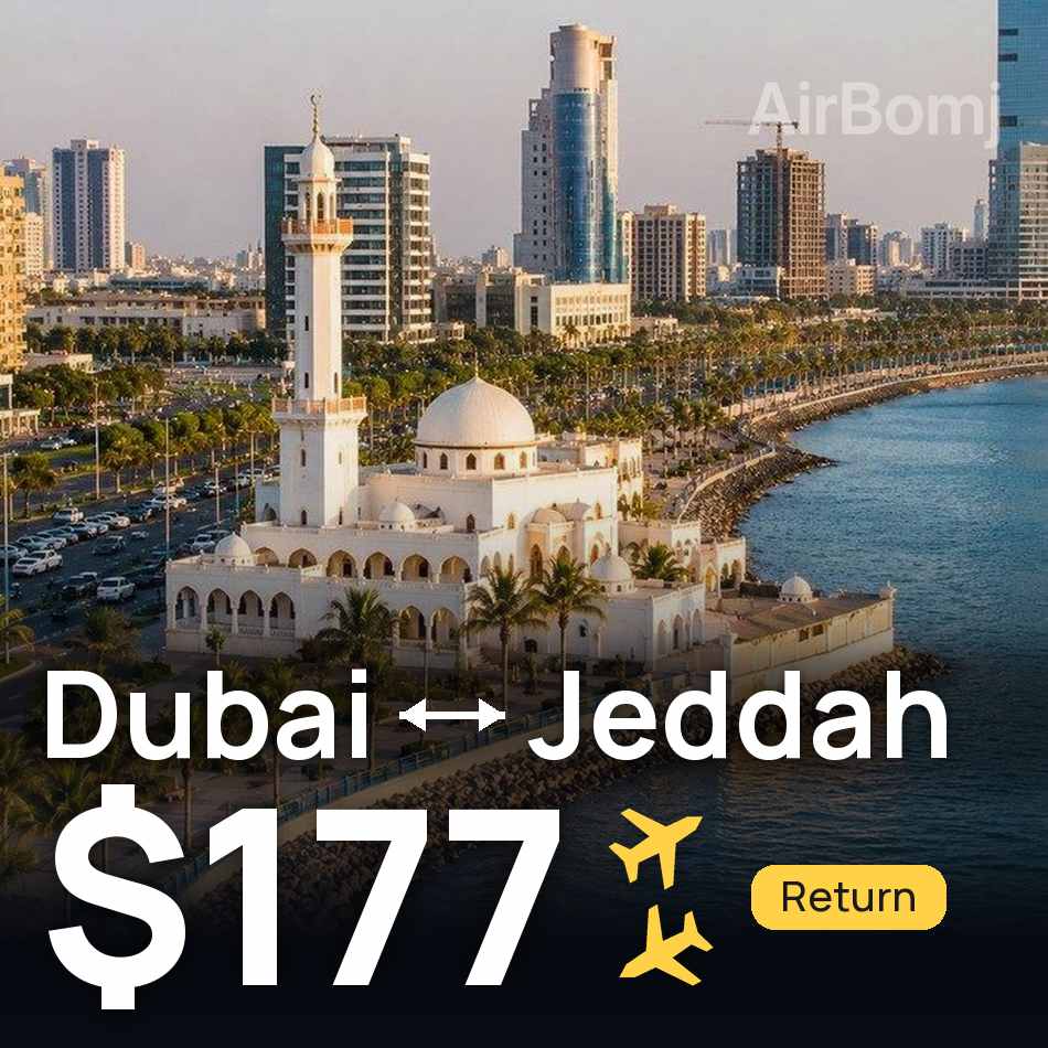تذكرة طيران: دبي — جدة، $177