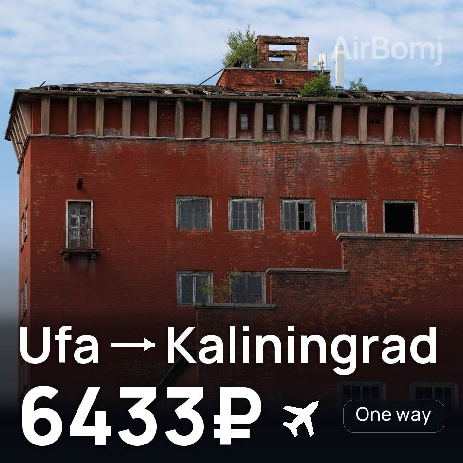 Uçak bileti: Ufa — Kaliningrad, 6433₽