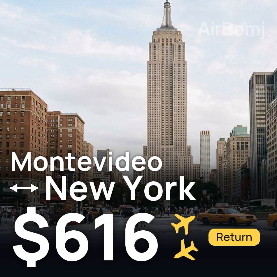 Billet d'avion : Montevideo — Newark, $616