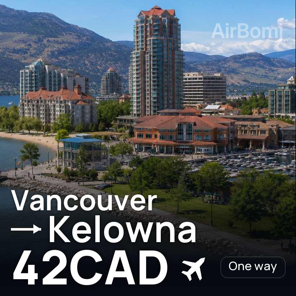 Passagem aérea: Vancouver — Kelowna, 42CAD