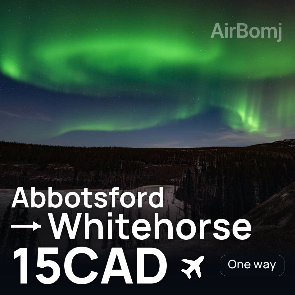 Passagem aérea: Abbotsford — Whitehorse, 15CAD