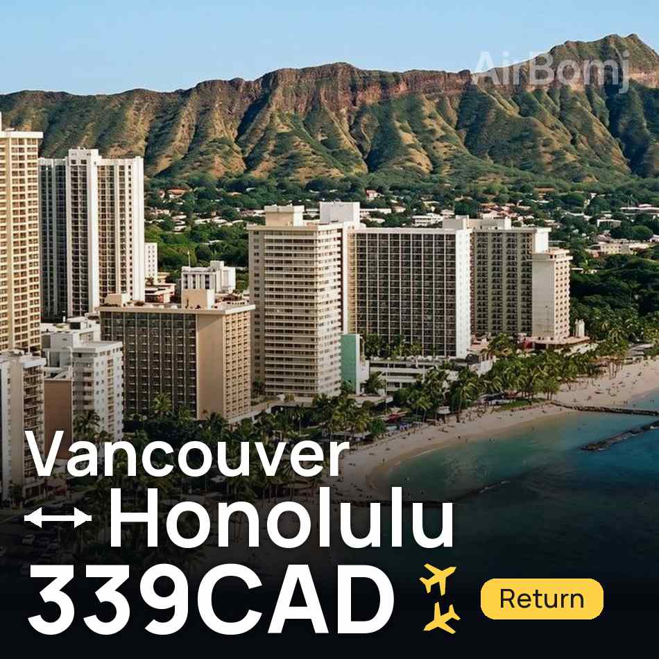 Billet d'avion : Vancouver — Honolulu, 339CAD