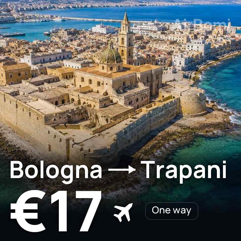 Flight ticket: Bologna to Trapani, €17
