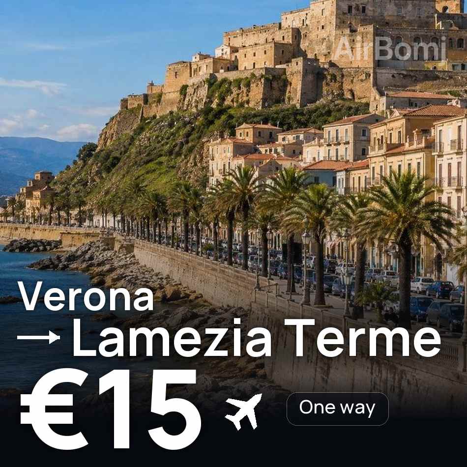 Flight ticket: Verona to Lamezia Terme, €15