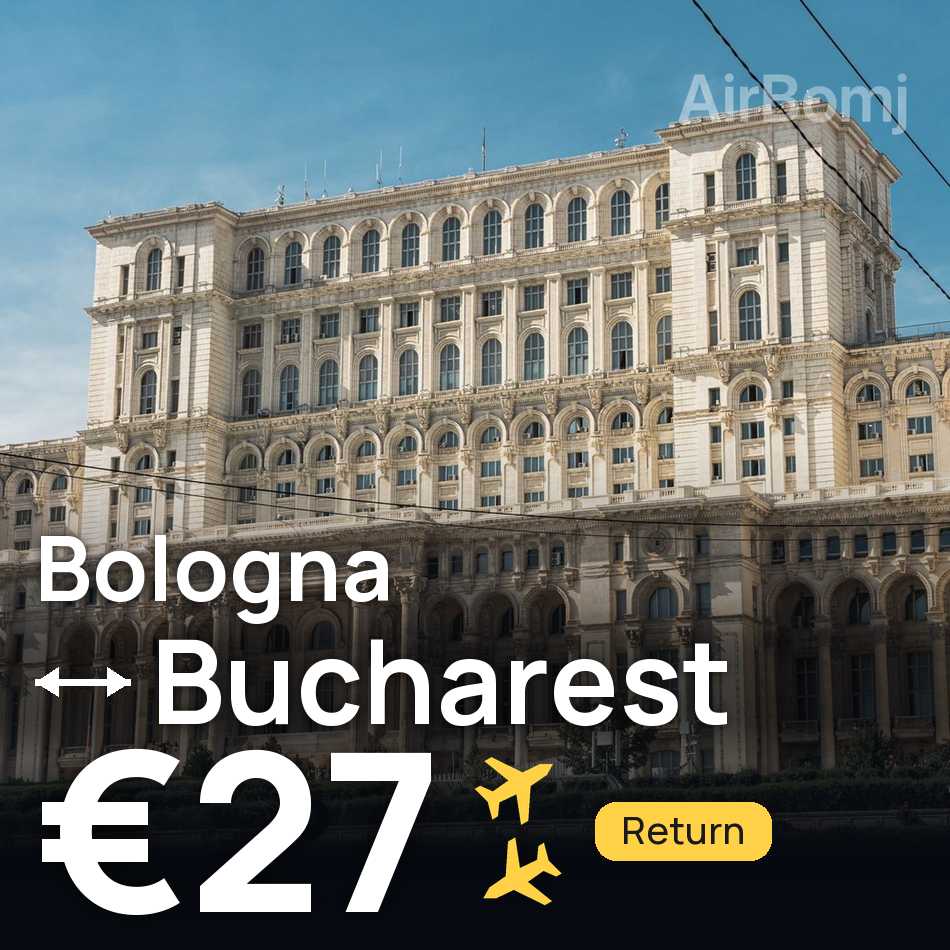Flight ticket: Bologna to Bucharest, €27