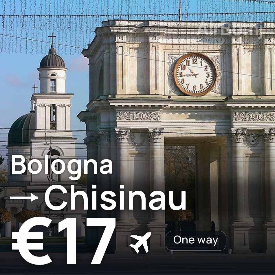Flight ticket: Bologna to Chisinau, €17