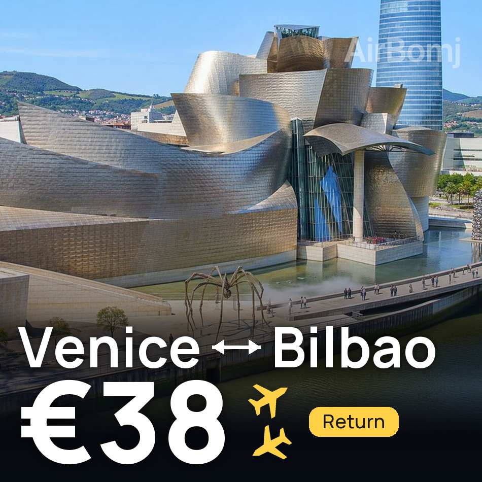 Flight ticket: Venice to Bilbao, €38