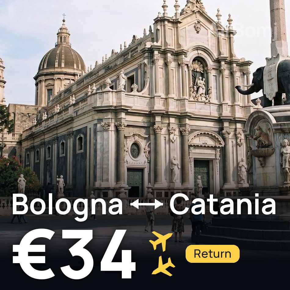 Flight ticket: Bologna to Catania, €34
