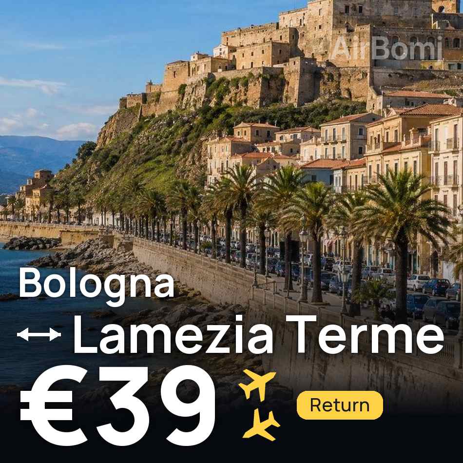 Flight ticket: Bologna to Lamezia Terme, €39