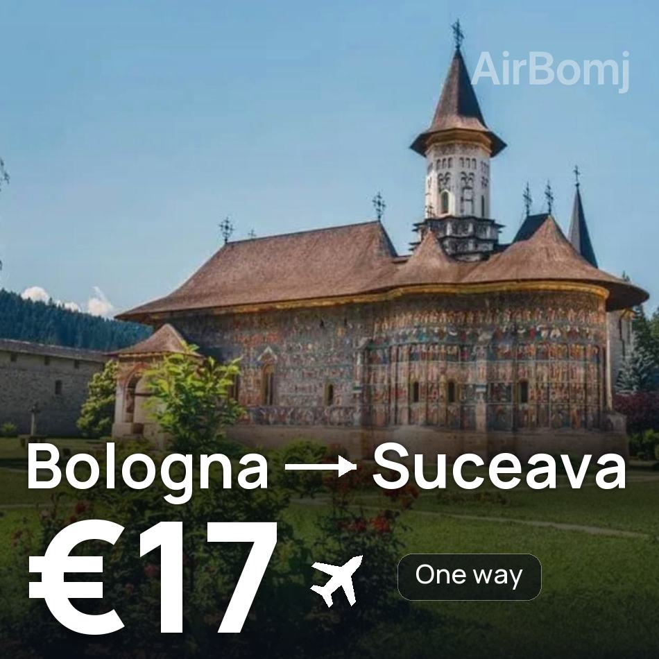 Flight ticket: Bologna to Suceava, €17