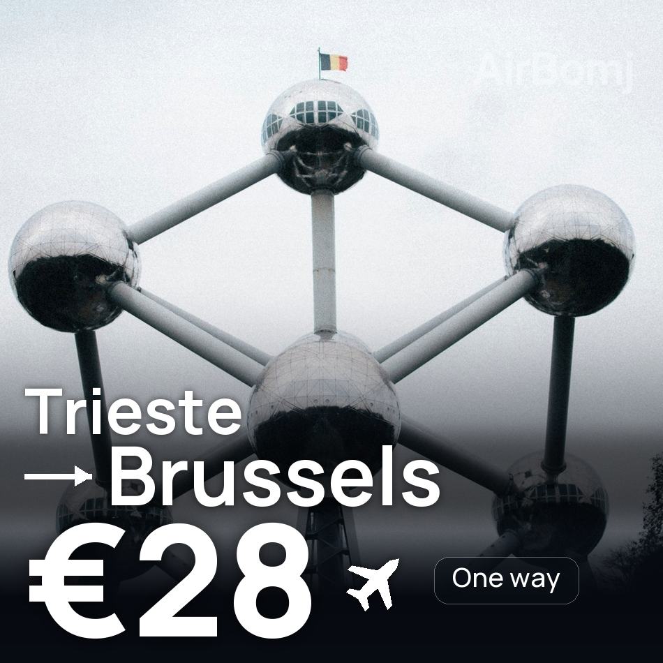 Flight ticket: Trieste to Brussels, €28