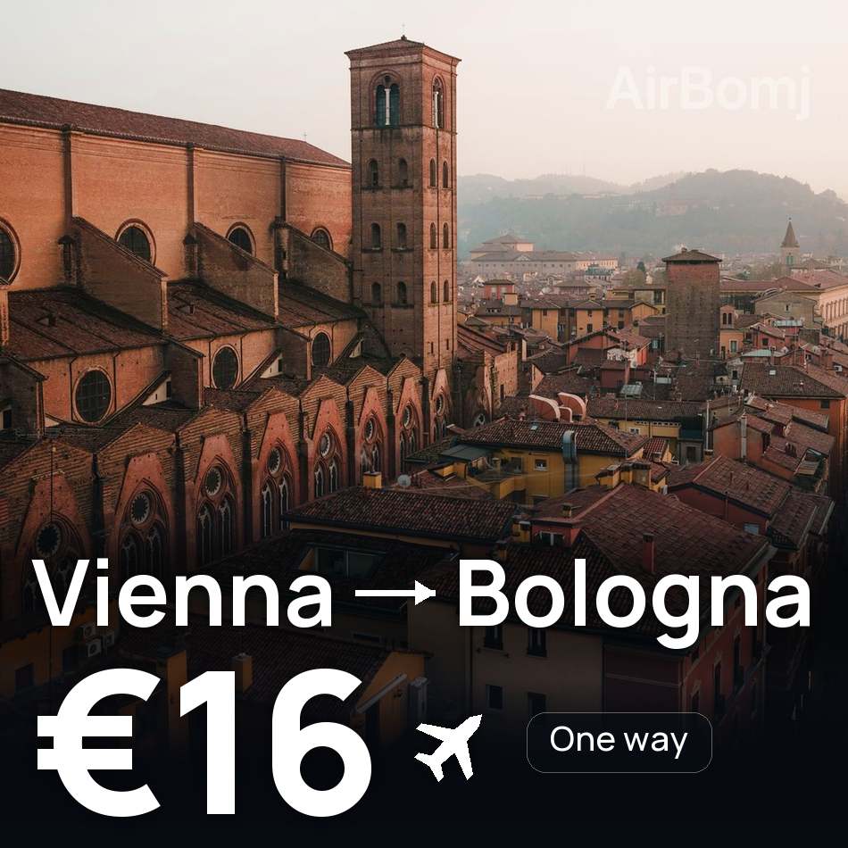 Billet d'avion : Vienne — Bologne, €16