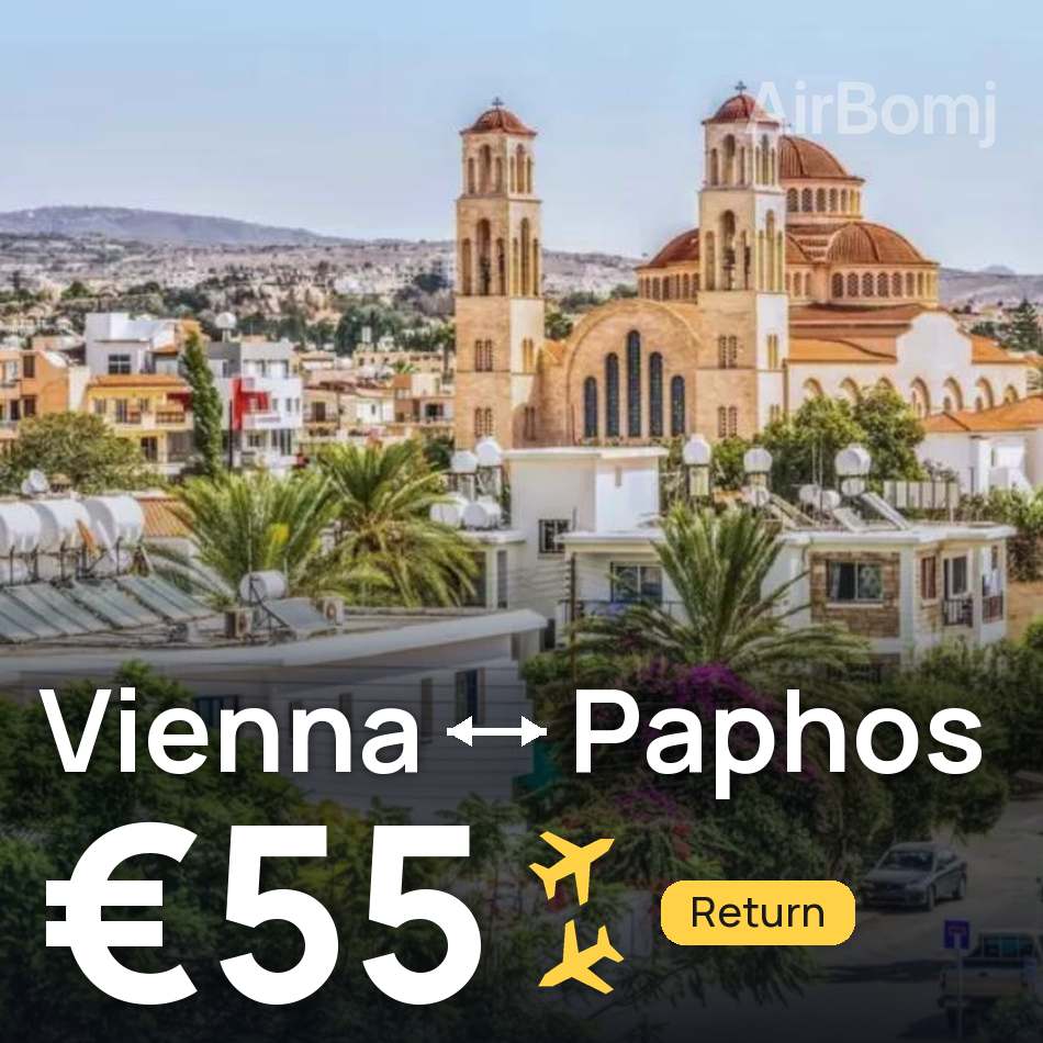 Billet d'avion : Vienne — Paphos, €55