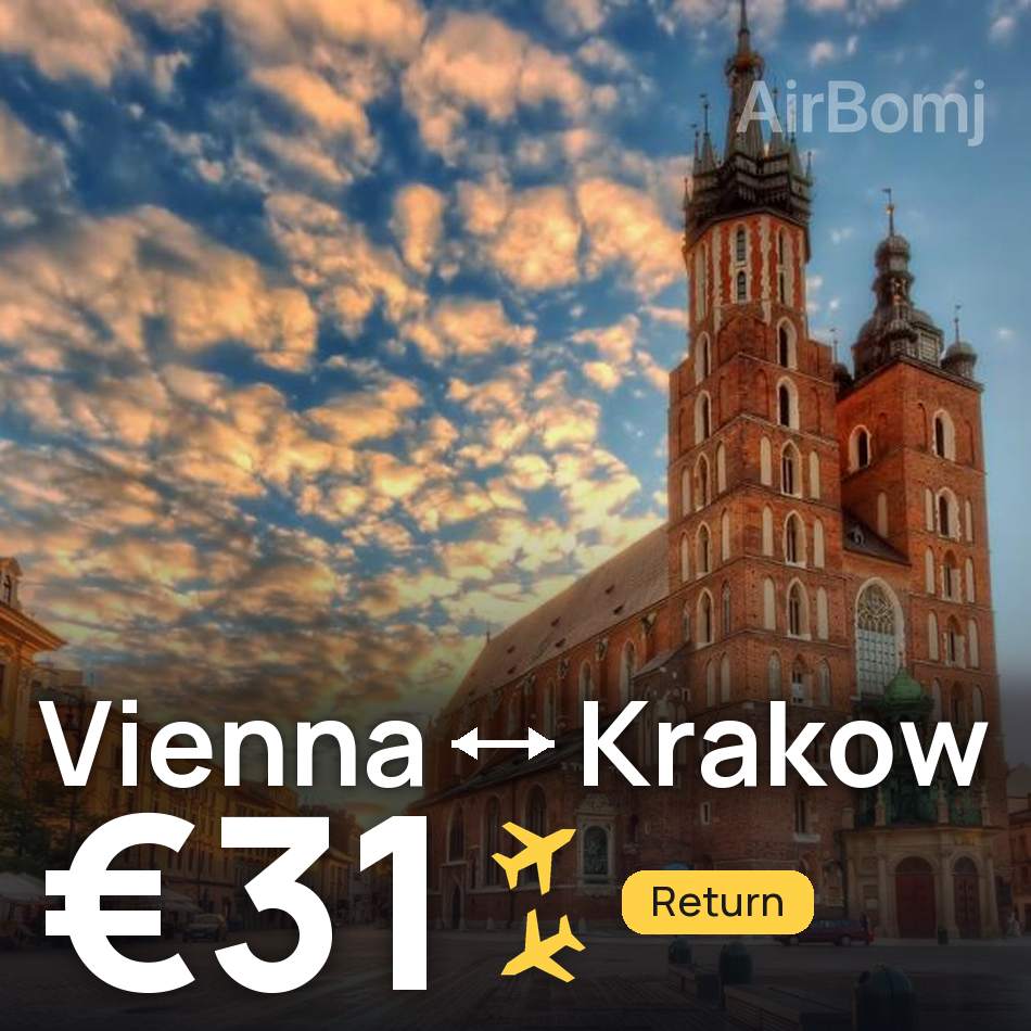 Billet d'avion : Vienne — Cracovie, €31