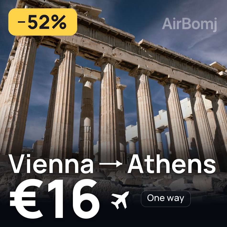 Billet d'avion : Vienne — Athènes, €16