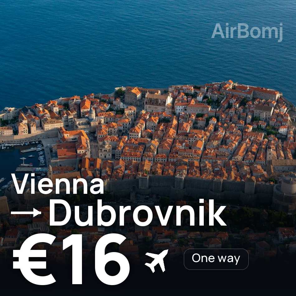 Billet d'avion : Vienne — Dubrovnik, €16