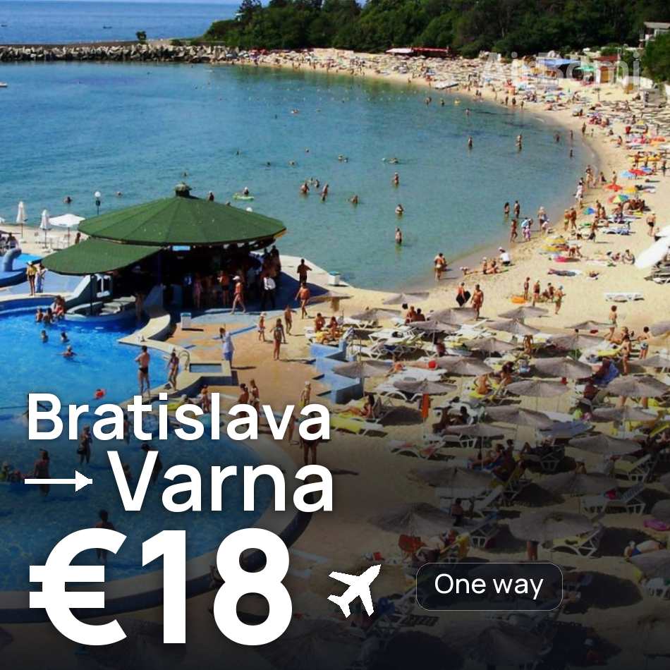 Flugticket: Bratislava — Warna, €18