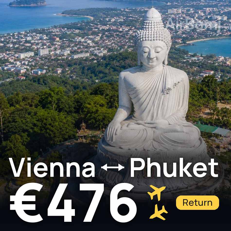 Flight ticket: Vienna to Phuket, €476