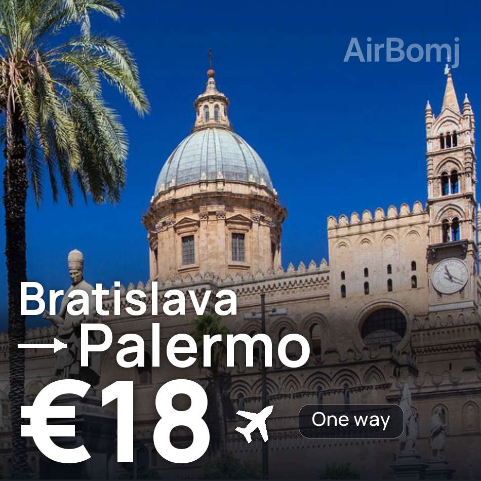 Billet d'avion : Bratislava — Palerme, €18