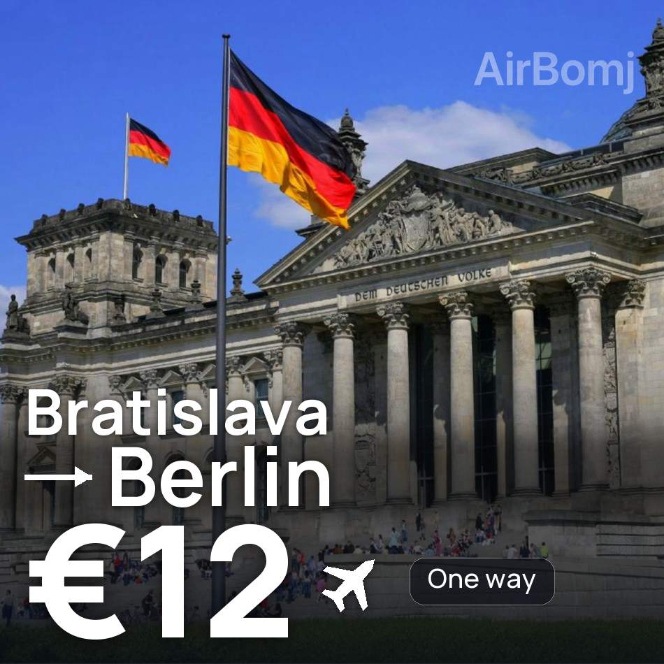 Billet d'avion : Bratislava — Berlin, €12