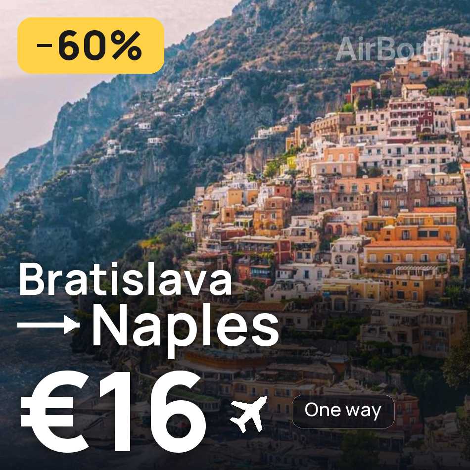 Billet d'avion : Bratislava — Naples, €16