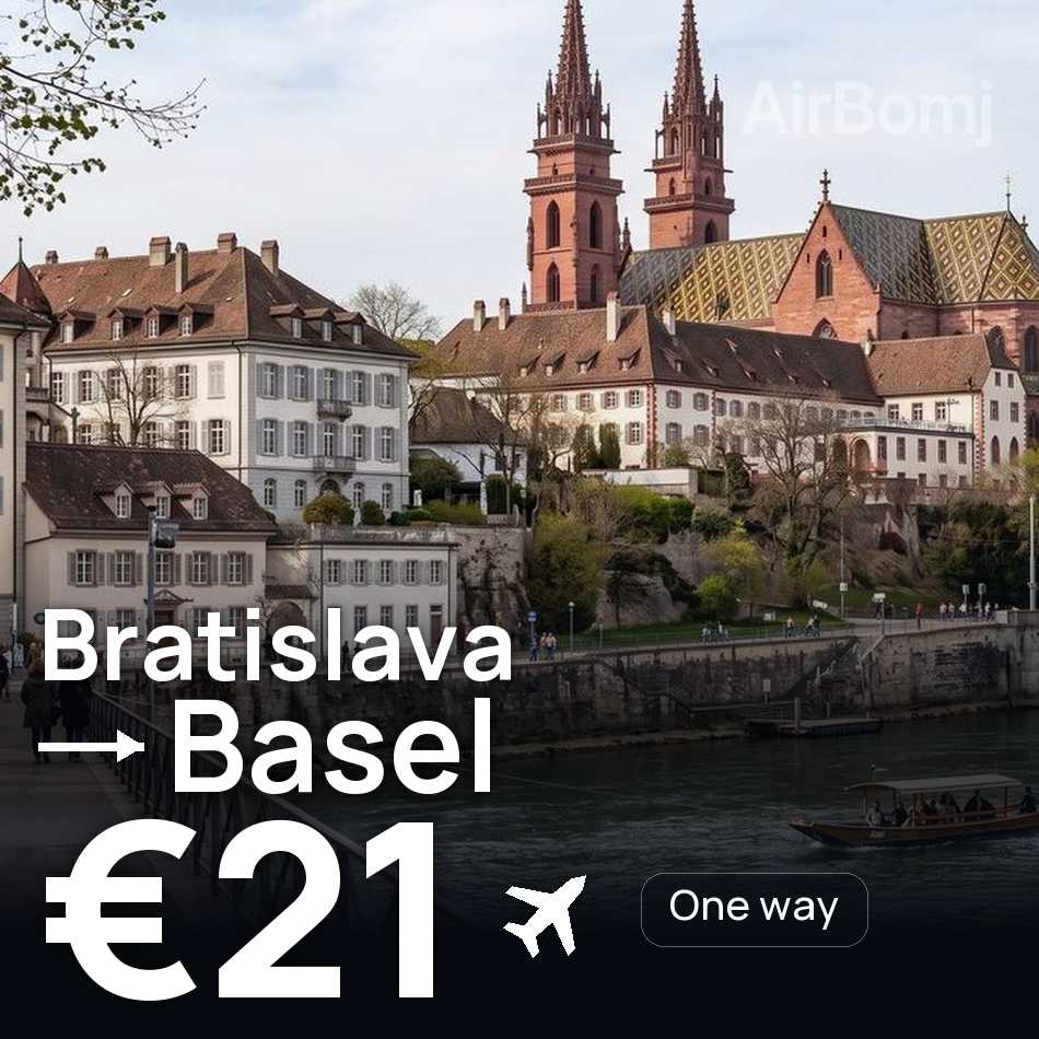 Billet d'avion : Bratislava — Bâle, €21