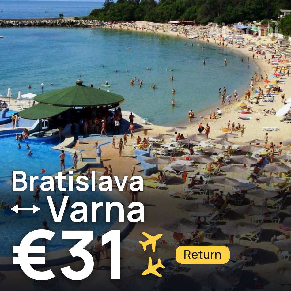 Billet d'avion : Bratislava — Varna, €31