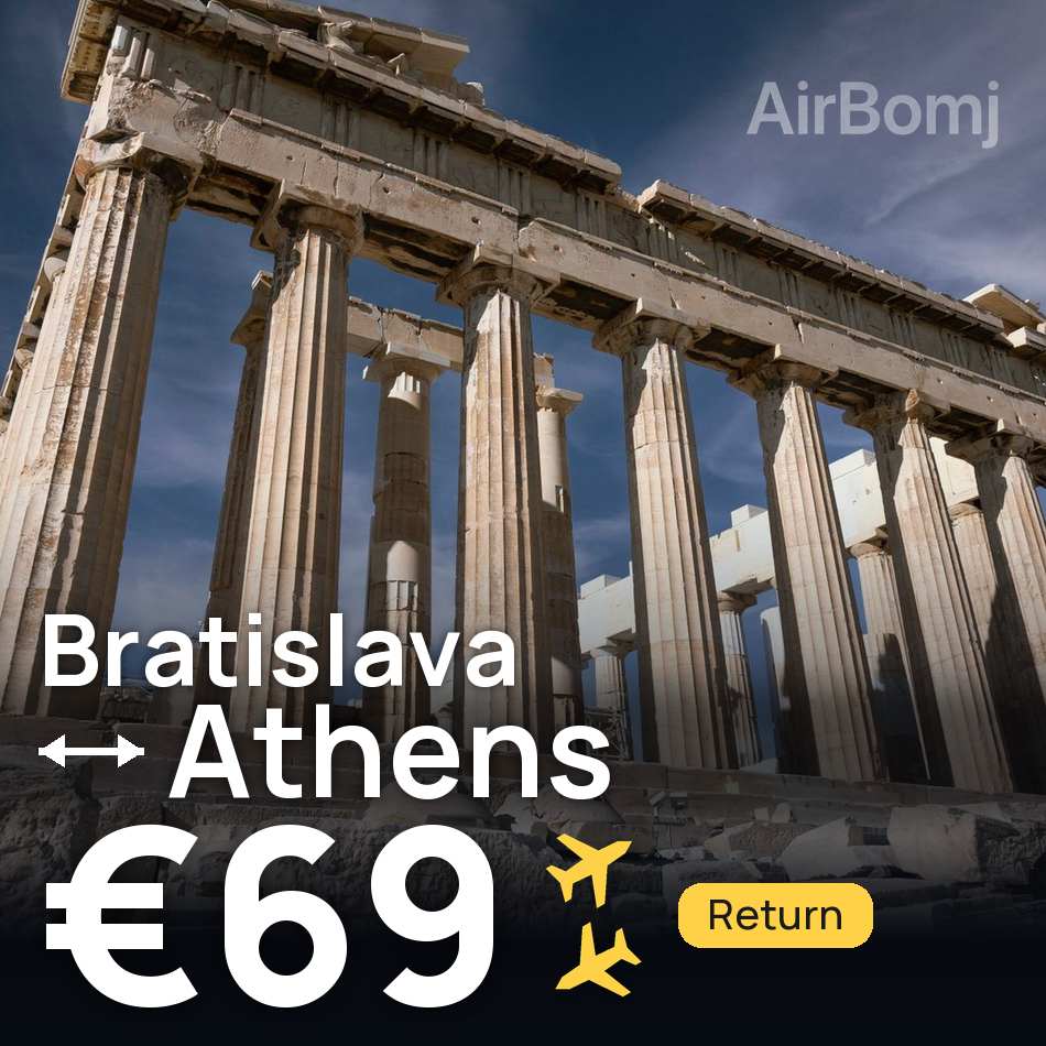 Billet d'avion : Bratislava — Athènes, €69