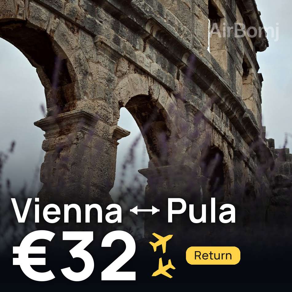 Billet d'avion : Vienne — Pula, €32