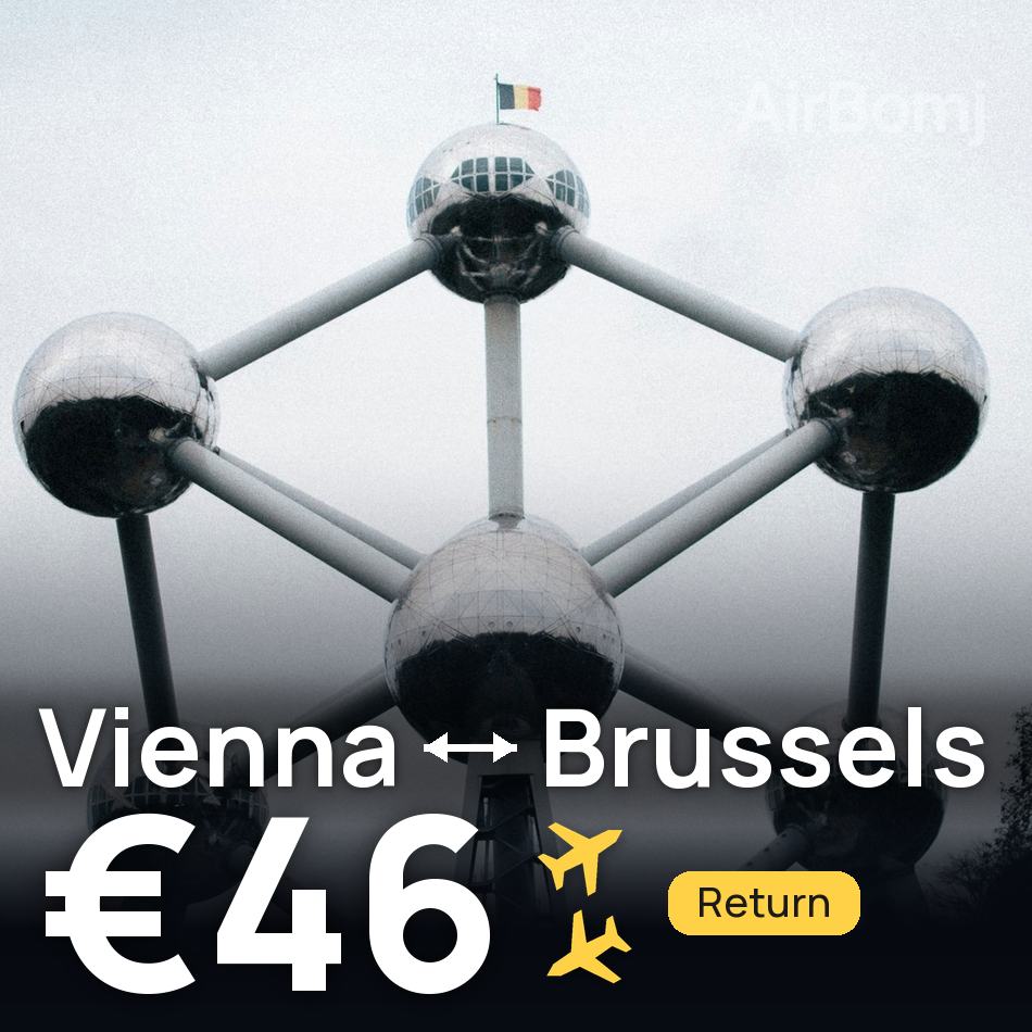 Billet d'avion : Vienne — Bruxelles, €46