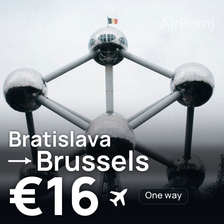 Billet d'avion : Bratislava — Bruxelles, €16