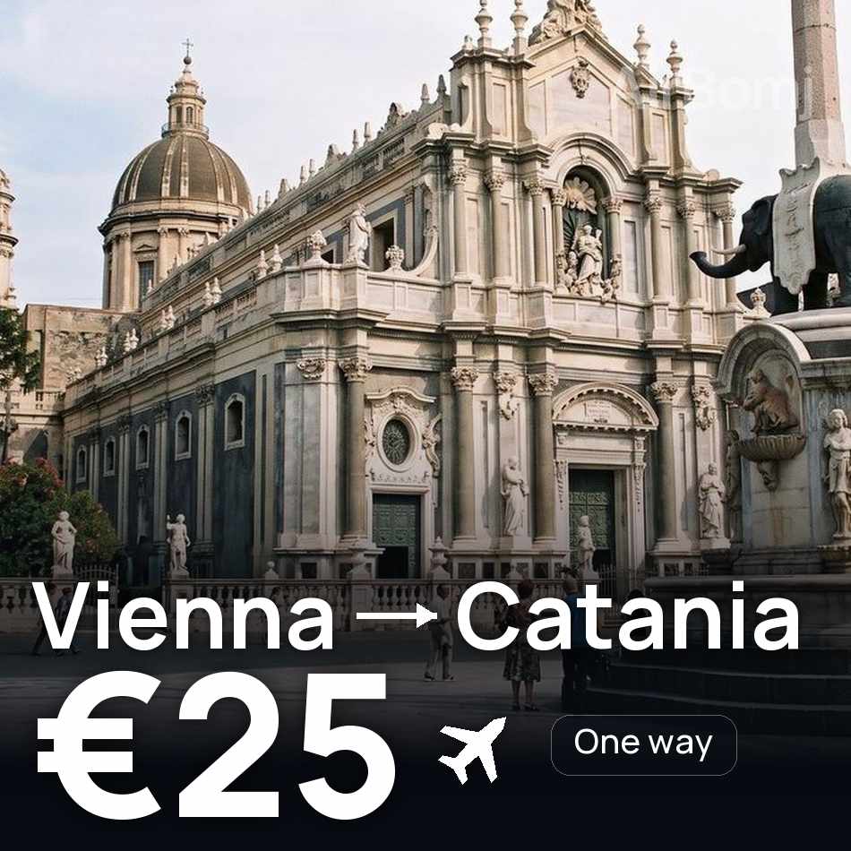 Billet d'avion : Vienne — Catane, €25