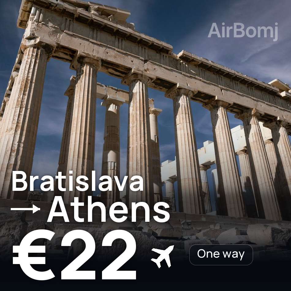 Billet d'avion : Bratislava — Athènes, €22