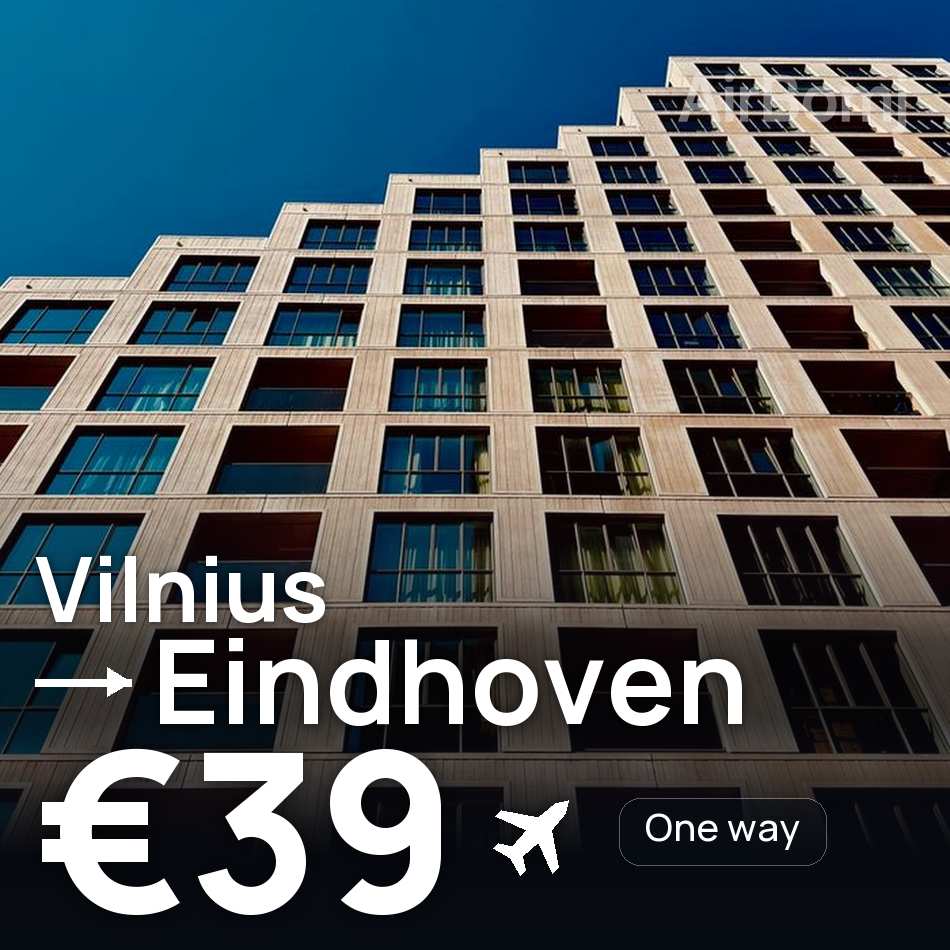 Tiket pesawat: Vilnius — Eindhoven, €39