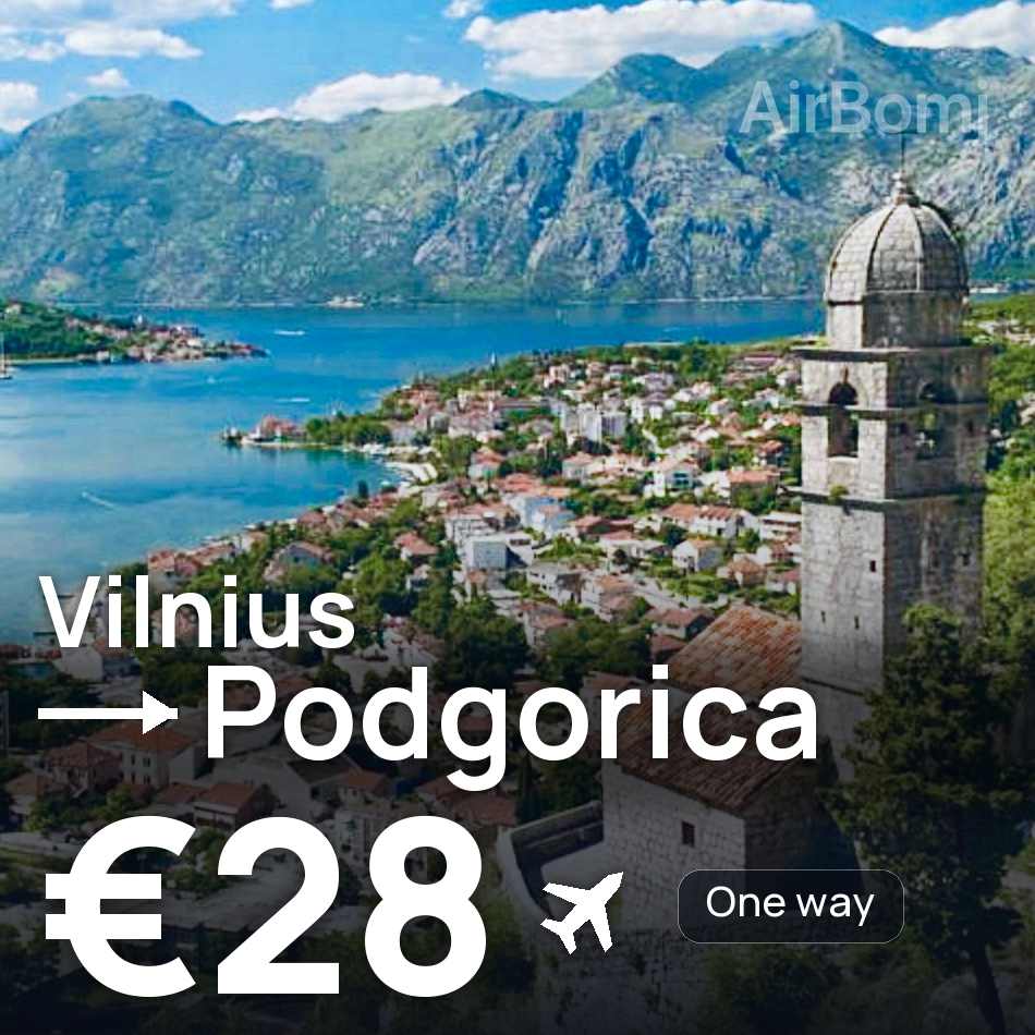 Flugticket: Vilnius — Podgorica, €28
