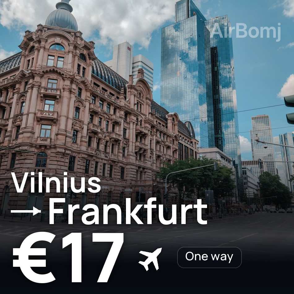 Flugticket: Vilnius — Frankfurt am Main, €17