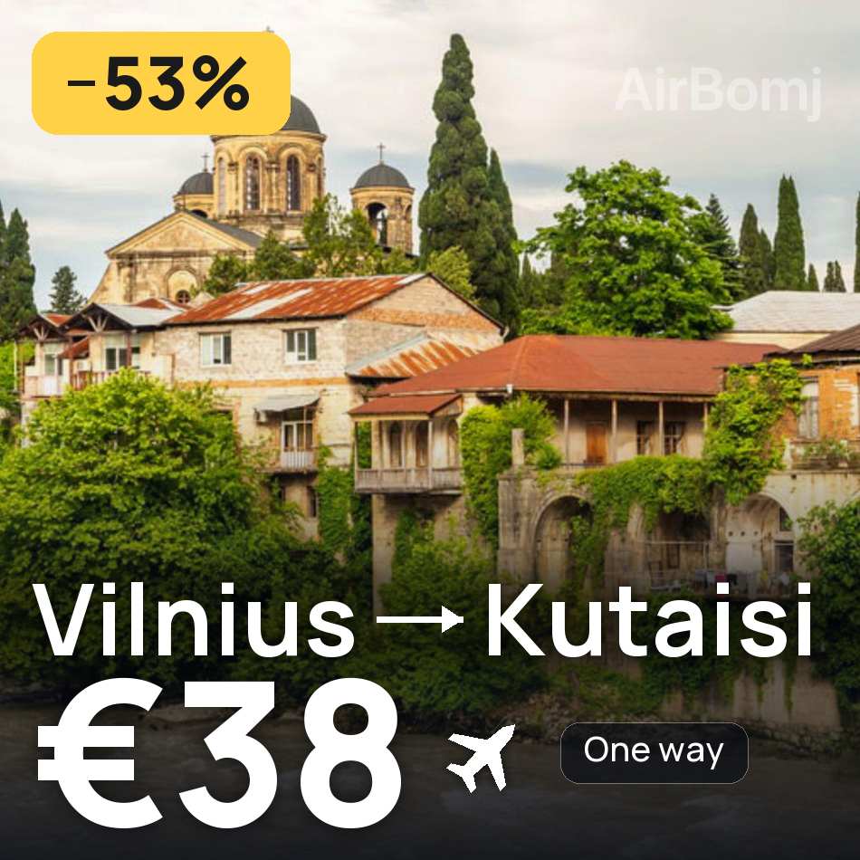 Flugticket: Vilnius — Kutaissi, €38