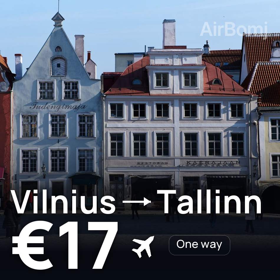 Flugticket: Vilnius — Tallinn, €17