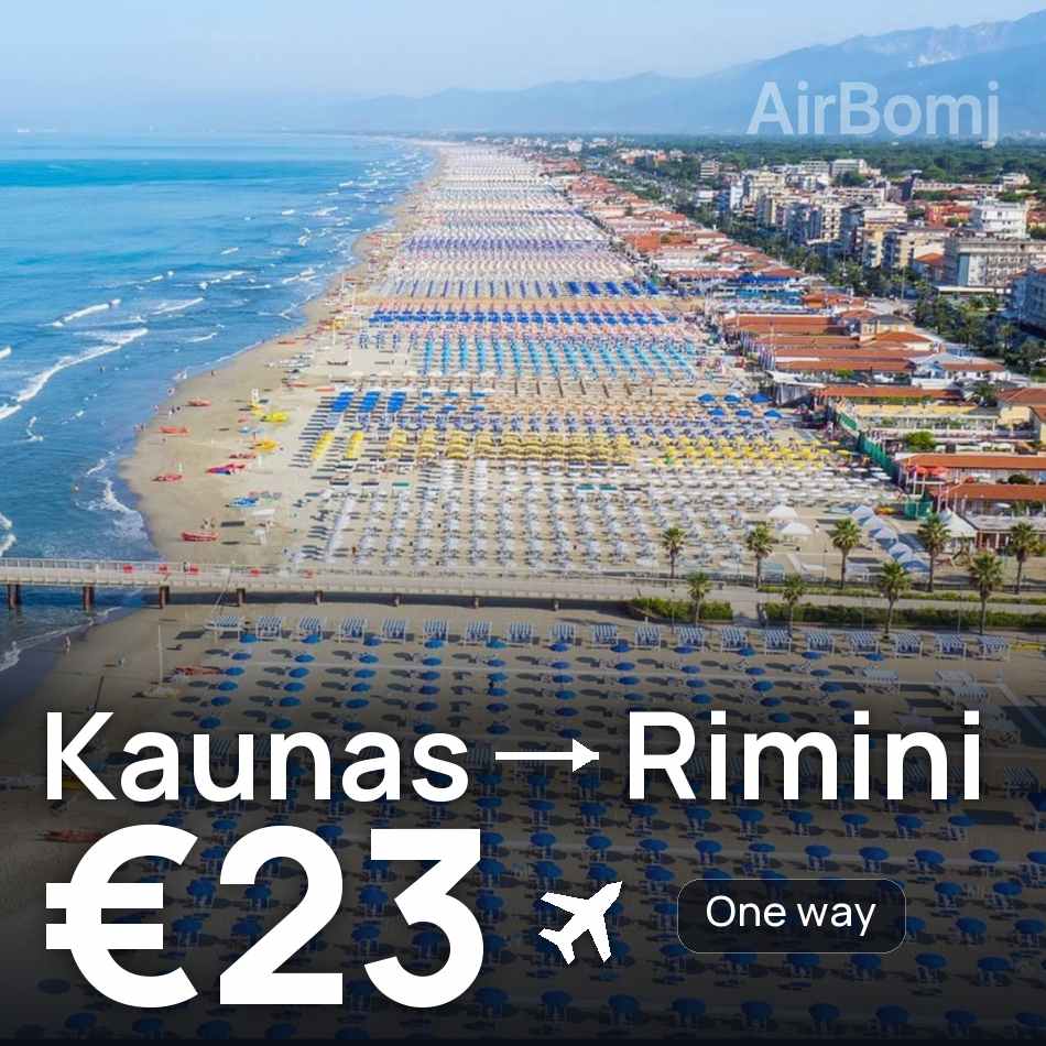 Tiket pesawat: Kaunas — Rimini, €23